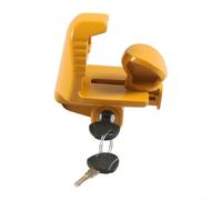 Serrure d'embrayage de remorque avec clé pour têtes sphériques de 1-7/8", 2-5/16" et 2", accessoires antivol robustes en alliage d'aluminium pour caravanes, bateaux et camping-cars, noir (jaune)