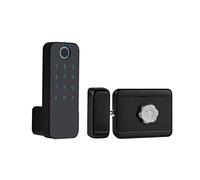 Serrure d'empreintes digitales étanche Porte extérieure TT Serrure Mot de Passe Carte IC sans ntrer électronique Installation Facile à Faire soi-même.(W8 Black Pull)