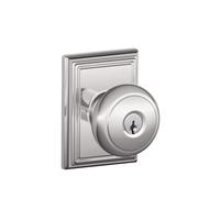 Serrure d'entr e cl bouton Andover avec garniture Addison SCHLAGE F51A et 625 ADD, chrome brillant