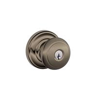 Serrure d'entr e cl bouton Andover avec garniture Andover SCHLAGE F51A et 620, tain antique