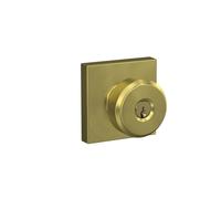 Serrure d'entr e cl bouton Bowery avec garniture Collins, laiton satin , SCHLAGE F51A BWE 608 COL