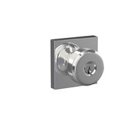 Serrure d'entr e cl bouton Bowery avec garniture Collins SCHLAGE F51A BWE 625 COL, chrome brillant