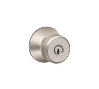 Serrure d'entr e cl bouton Bowery SCHLAGE F51A BWE 619, nickel satin