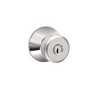 Serrure d'entr e cl bouton Bowery SCHLAGE F51A BWE 625, chrome brillant