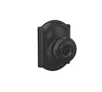 Serrure d'entr e cl bouton g orgien SCHLAGE F51A GEO 622 CAM avec garniture Camelot, noir mat