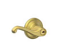 Serrure d'entr e cl levier Flair ScHLAgE F51A FLA 608 en laiton satin