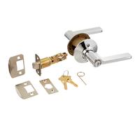 Serrure d'entr e cl levier SCHLAGE F51A LAT 625 Latitude Chrome brillant