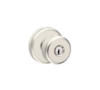 Serrure d'entr e cl SCHLAGE F51A BWE 618 GSN Bowery avec garniture Greyson, nickel poli, 2,3 x 2,8 x 2,8 pouces