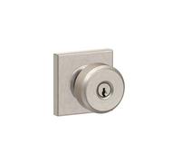 Serrure d'entr e cl Schlage F51A BWE 619 COL Bowery avec garniture Collins, nickel satin