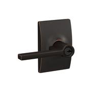 Serrure d'entr e cl SCHLAGE F51A LAT 716 CEN Latitude avec garniture Century, bronze vieilli