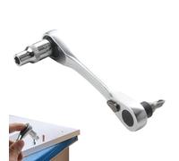 Serrure d'entraînement 1/4 ouille 1/4 liquet à petit morceau double tête | Tournevis coudé, porte-embout rallonge, outils d'accessoires pratiques, douilles d'entraînement pour