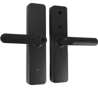 Serrure d'entrée à empreinte digitale avec 2 clés 2 cartes IC Code d'accès sensible et précis Poignée de porte d'entrée intelligente pour porte en bois Bureau Appartement Maison