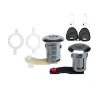 Serrure Door Lock Assembly Pour Renault Master 1998-2016 pour r-type | Alliage d'aluminium argenté pour facile à installer pour remplacement direct Livré avec 2 cylindres 2 clés 2