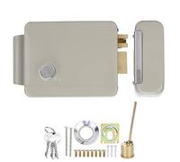 Serrure Électrique à 2 Fils, Serrure Électromagnétique de Sécurité, Système de Contrôle d'Accès 9-12V pour Portes en Fer et Bois, Ouverture Main Droite, avec Cylindre et 3 Clés