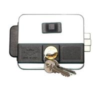 Serrure électrique ASSA ABLOY MULTIPLA Corni - acier zingué, double entrée, pour portillons extérieurs
