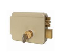 Serrure électrique pour appliquer pour portail Art. 68080 avec Cane repli de l'extérieur et de l'intérieur par clé, à distance par impulsion électrique à basse tension (10 W-12 V). Verrou mécanique à 2 accélérez azionato Par clé Par Les