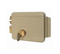 Serrure électrique pour Portail Art. 68080 avec loquet oscillant de l'extérieur et de l'intérieur avec clé, Distance par Impulsion électrique Basse Tension (10 W-12 V). Verrou mécanique A 2 Tours