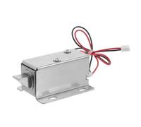 Serrure Électromagnétique 12v 0,6a pour Armoire et Tiroir, Métal Argenté | Verrou à Languette Inclinée, Corps Compact à Montage en Surface, Deux Trous Oblongs, pour Kiosques Automatiques