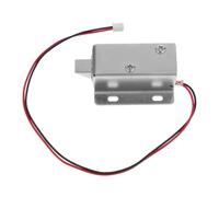 Serrure Électromagnétique Compacte en Métal Argenté pour Tiroirs | Verrouillage Solénoïde, Ouverture à Distance, Format Mini Incliné, Usage Continu en Milieu Commercial