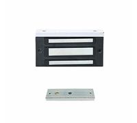 Serrure électromagnétique de 60 kg, force de maintien 24 V, serrure électrique magnétique en alliage d'aluminium, système de contrôle d'accès de porte simple monté en surface pour portes d'entrée