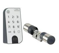 Serrure électronique 7602 Cylindre et clavier d'empreintes digitales noir,VA BURG-WÄCHTER