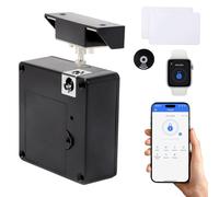 Serrure Electronique Armoire, Serrure de Tiroir Intelligente avec 2 Cartes IC, Serrure Intelligente avec Application NFC, Serrures Cachées pour Tiroirs, Coffres, Casiers, Boîtes aux Lettres