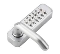 Serrure électronique avec loquet à manche, ouverture de l'extérieur avec code programmable et de l'intérieur avec bouton avec code de sécurité pour porte de maison de bureau