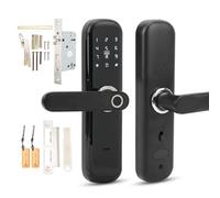 Serrure Electronique Gache Portillon Exterieur, Verrou Connecté 12V, Empreinte Digitale et Code, APP Sans Fil Serrure Biometrique- Sécurité Anti-effraction, Idéale Smart Lock Porte d'Entrée