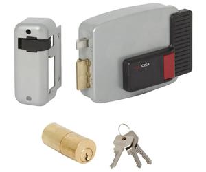 Serrure électronique horizontale à bouton CISA 12V AXE 60mm CYL 50mm Gauche NORMBAU - 3005322000