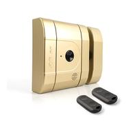 Serrure électronique invisible haute sécurité int_LOCK RF 2. Finition laiton mat.