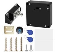 Serrure électronique pour armoire, verrou intelligente avec batterie, tiroir sécurisé, 2 porte-clés et 2 cartes RFID, verrous cachés pour armoire à double porte