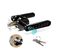 Serrure électronique Tuya numérique biométrique Lecteur d'empreintes digitales Intelligent poignée de Serrure Porte Mot Passe sécurité Bouton for HomeC001 Installation Facile à Faire soi-même.(Zwart)