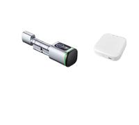 Serrure Electronique, Tuya serrure intelligente cylindre empreinte digitale carte clé App télécommande serrure noyau maison ancienne porte remplacement(Silver with gateway,A 40 B 40)