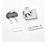 Serrure en alliage de zinc pour vitrine en verre avec 2 clés sécurisées sans perçage (double)