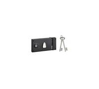 Thirard Serrure horizontale 000113 époxy noir 4 gorges 140x82 mm à fouillot C6 Droite