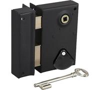 Serrure en applique Bricard à fouillot Verticale Ouverture par clé ouvrant Gauche avec 2 clés
