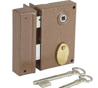 Serrure en applique Bricard Verticale à fouillot Ouverture par clé ouvrant Gauche Axe 40 mm