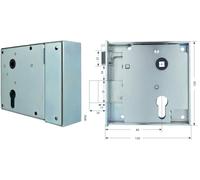 Serrure en applique cylindre 120 mm gauche tirant 0308PZW/80 BEVER 88PLE