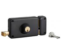 Serrure en applique double cylindre à tirage 140 x 88 mm droite 3 clés FTH THIRARD 00000115