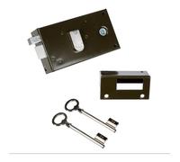 Yale Serrure en applique horizontale à fouillot Gauche - YAH36G - Kaki, 2 Clés fournies, Axe à 55 mm, Carré de 6 mm, Version Gauche - pour Porte intérieure de communication