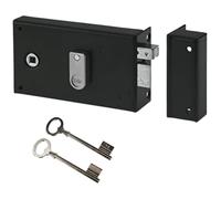 Yale Serrure en applique horizontale à fouillot Droite - YAH36D - Kaki, 2 Clés fournies, Axe à 55 mm, Carré de 6 mm, Version Droite - pour Porte intérieure de communication