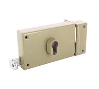 Serrure en applique horizontale à tirage - Pêne dormant et demi-tour - A cylindre européen - 7415 main droite