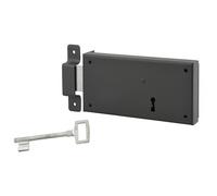 Serrure en applique pêne dormant 160 x 80 mm gauche pour porte de cave