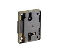 Serrure en applique pour porte gauche, droite ou tiroir, L39xH55xEP9mm, acier nickelé.