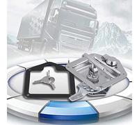 Serrure en Forme de T Aramox, Kit de Clés de Boîte à Outils de Serrure de Poignée en Forme de T Pliante, Serrure en Acier Inoxydable pour Stockage sécurisé dans les Camions