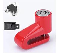 Serrure en Forme de U 1 Ensemble de Verrouillage de Frein à Disque de vélo de Montagne, Dispositif de sécurité antivol en Alliage d'aluminium adapté Chaine Antivol Moto(Red)