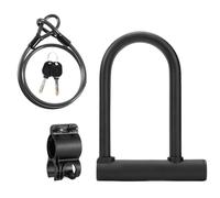 Serrure en Forme de U Cadenas antivol pour Scooter, serrures de Style Chinois, Ensemble de câbles électriques en Forme de U, pour VTT et Route Chaine Antivol Moto(with Cable Set 2)