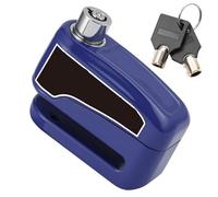 Serrure en Forme de U Serrure de Frein à Disque de Roue d'alarme de Moto avec clés Disque électrique Ensemble antivol Chaine Antivol Moto(Blue)