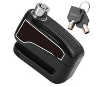Serrure en Forme de U Serrure de Frein à Disque de Roue d'alarme de Moto avec clés Disque électrique Ensemble antivol Chaine Antivol Moto(Black)