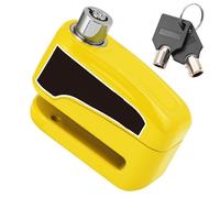 Serrure en Forme de U Serrure de Frein à Disque de Roue d'alarme de Moto avec clés Disque électrique Ensemble antivol Chaine Antivol Moto(Orange)